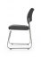 Konferenční židle RAPID – kov, ekokůže, černá