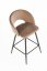 Barová židle LEO – samet, více barev - Čalounění LEO: Šedá
