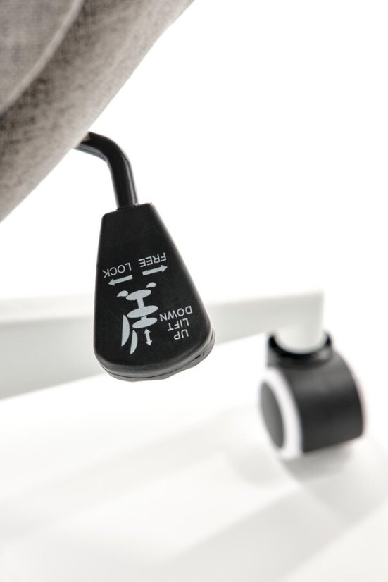 Kancelárska otočná stolička FALCAO — látka, sivá