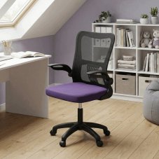 Dětská židle NINA – fialová síťovina, houpací mechanismus Autronic