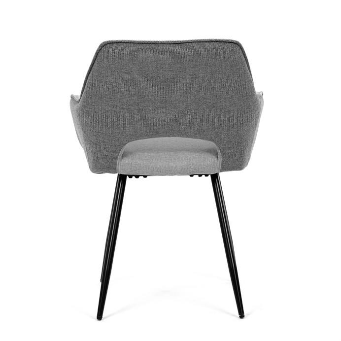 Jedálenská stolička BONY - strieborno-sivá látka, čierny kov