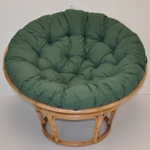 Relaxační papasan ARTEMIS — ⌀110 cm, ratan, látka, medová / více barev
