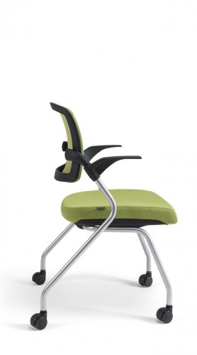 Konferenční židle na kolečkách Bestuhl U20 BLACK — více barev, stohovatelná - Barevné provedení U20 BLACK: Černá