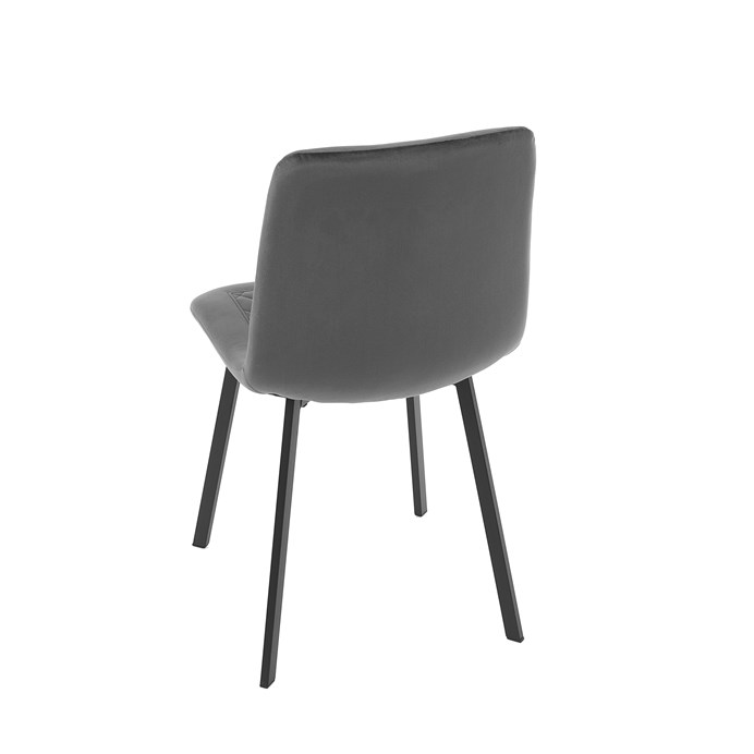 Elegantná jedálenská stolička NOX – sivý zamat, čierny kov Autronic