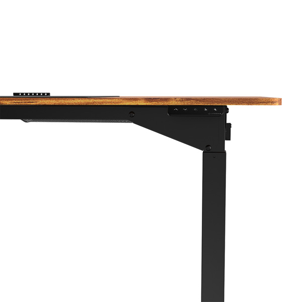 Elektricky výškově nastavitelný stůl UPLIFT — 160 cm, hnědá / černá