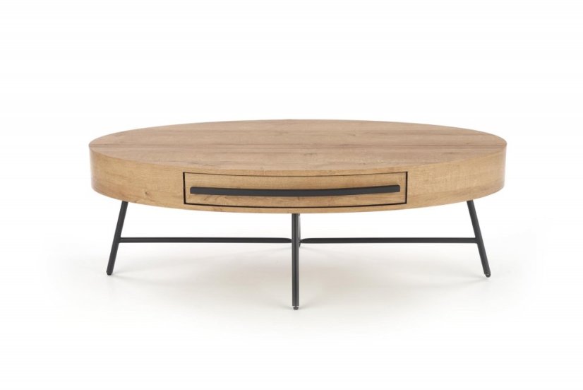 Konferenčný stolík CAROLINA — čierna / zlatý dub