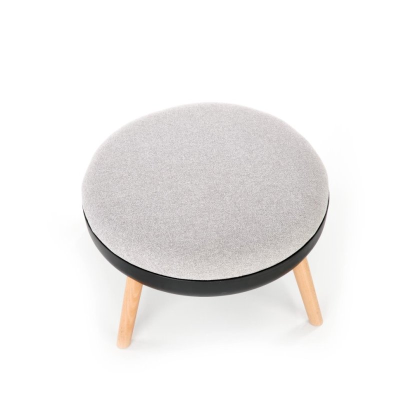 Podnožka ku kreslu SCANDI — masív, plast, šedá