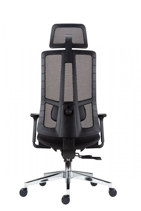 Kancelárska ergonomická stolička RUBEN — sieťovina, čierna, nosnosť 150 kg