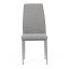 Jedálenská stolička LENA s sivým poťahom a šedými kovovými nohami