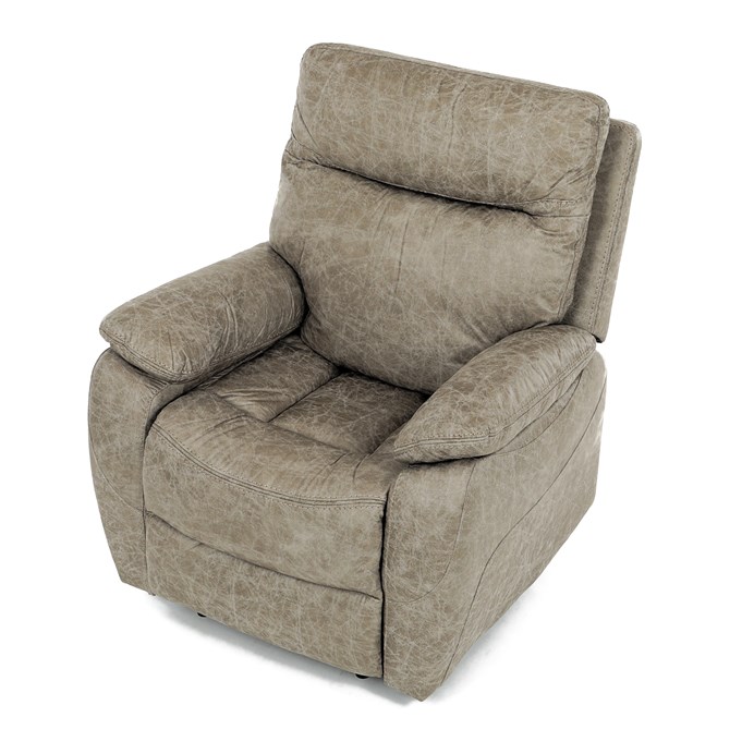 TV křeslo CHRISTOF s elektrickým polohováním — látka vintage, lanýžová Autronic