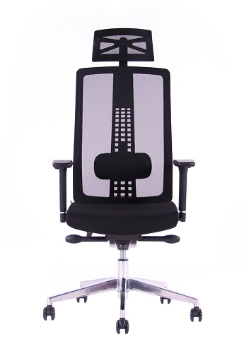 Kancelárska ergonomická stolička Sego SPIRIT — čierna, nosnosť 130 kg