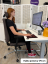 Ergonomická kancelářská židle DIVERSE – pro dlouhé sezení 8–12 h, látka, tmavě hnědá
