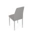 Jedálenská stolička LENA s sivým poťahom a šedými kovovými nohami