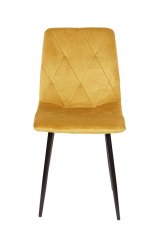 Luxusní židle NAOMI s velvet potahem a černou kovovou podnoží Stima