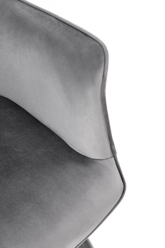 Jedálenské kresielko ROLLA — zamat, šedá