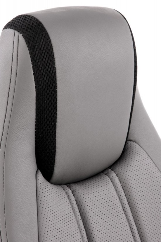 Kancelárska stolička TANGER — ekokoža, sivá