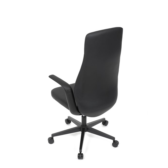 Kancelárska stolička ORBIT – čierna eko-koža s hojdacím mechanizmom Autronic