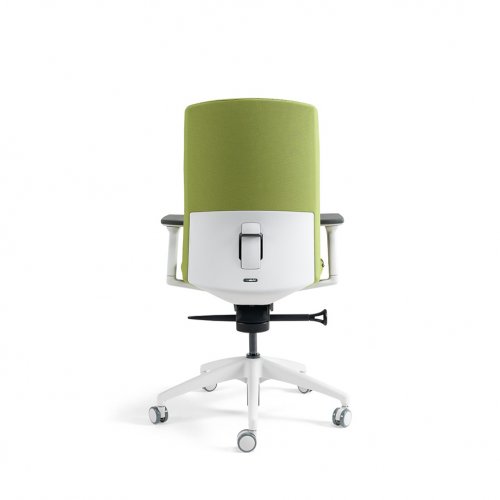 Kancelářská ergonomická židle BESTUHL J2 WHITE BP — více barev, bez podhlavníku - Čalounění J2 WHITE BP: Červená  202