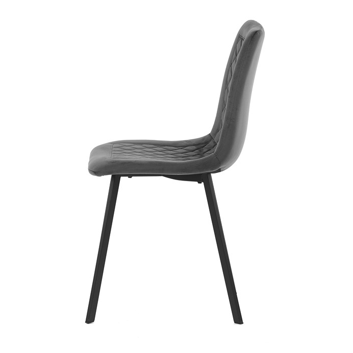 Elegantná jedálenská stolička NOX – sivý zamat, čierny kov Autronic