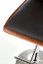 Barová židle FORA – ořech, ekokůže, černá