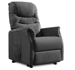 Relaxační TV křeslo VINCENT s elektrickým polohováním — šedá, 2 motory, nosnost 140 kg Autronic
