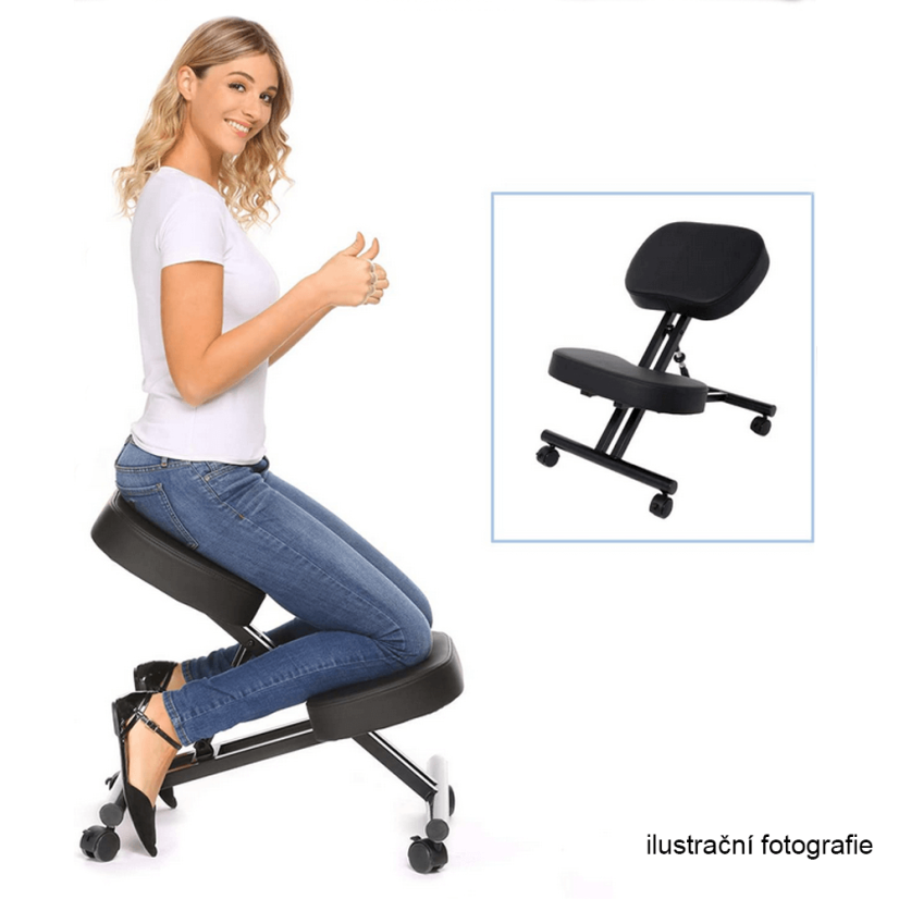 Ergonomická balančná klekačka RENAR – čierna prírodná