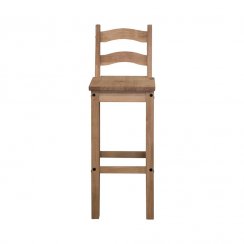 Barová stolička MELVIL— masív borovice