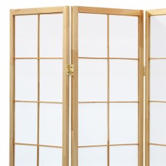 Dřevěný paraván PARVIO 4 dílný – masiv smrk a bílá textilie