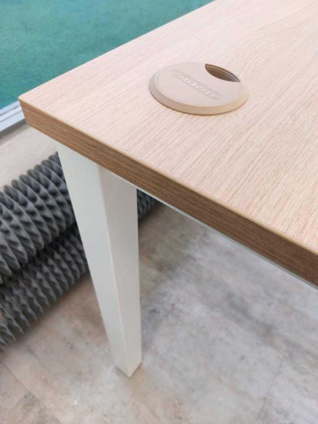 Pracovní stůl US 1600 160x80 cm – dub/bílé nohy (vzorek z prodejny)