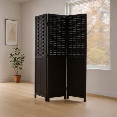 Elegancia v priestore: Čierny drevený paraván LIVARO Autronic