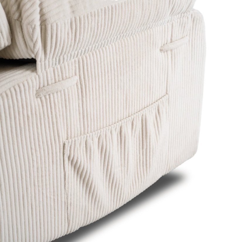 Moderné kreslo ARTURO v béžovom manšestri pre maximálny komfort