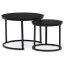 Sada 2 konferenčných stolíkov OREO 3 – s čiernym mramorovým dekorom a kovovou základňou Autronic
