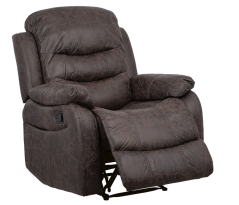 TV polohovateľné kreslo ROGIL - látka, hnedá, nosnosť 130 kg