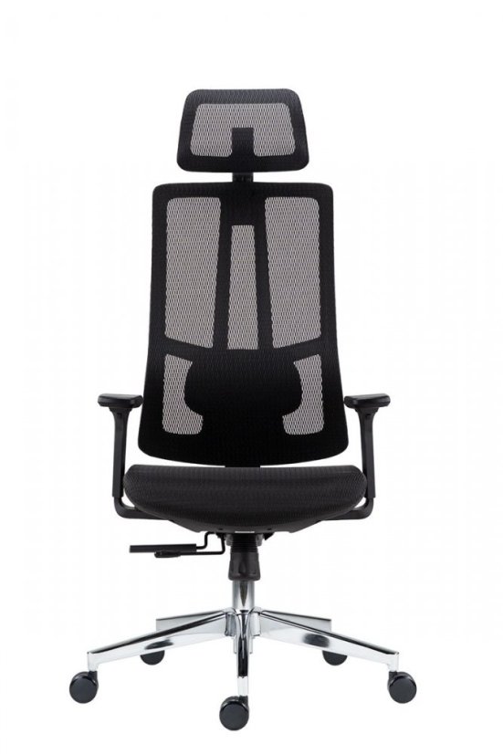 Kancelárska ergonomická stolička RUBEN — sieťovina, čierna, nosnosť 150 kg