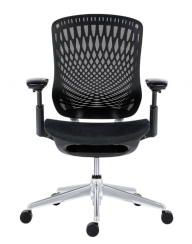 Kancelárska ergonomická stolička Antares BAT NET PERF — čierna, nosnosť 130 kg