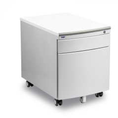 Pojazdný kontajner Mayer 32P8 W — strieborný, biela doska