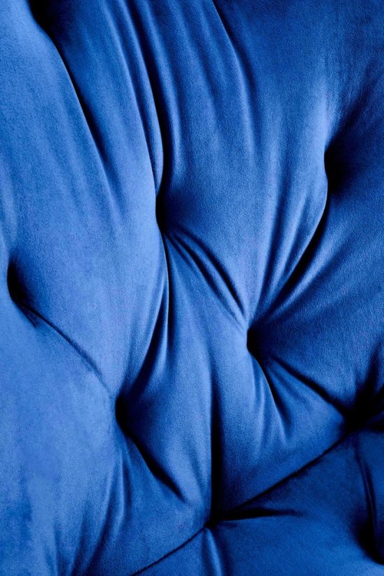 Elegantní otočná modrá sametová židle BECKY Halmar