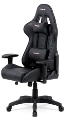 Herní židle ERACER F03 – umělá kůže, černá, nosnost 130 kg Autronic