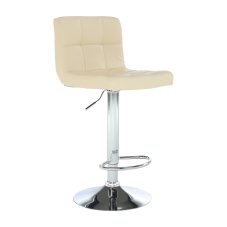 Barová židle KANDY NEW — ekokůže béžová/chrom Kondela
