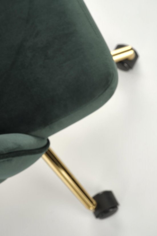 Kancelárska otočná stolička TIMOTEO — kov, látka, zelená