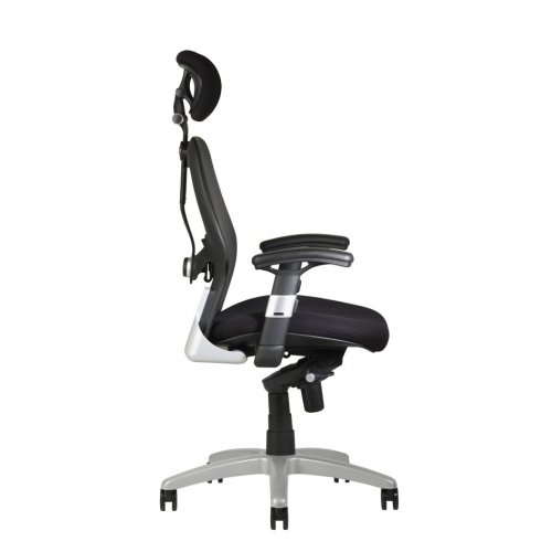 Ergonomická kancelárska stolička na kolieskach Office Pro SATURN – s podrúčkami, viac farieb - Čalúnenie Saturn: NET modrá