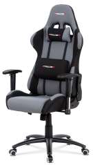 Herná stolička na kolieskach ERACER F01 - šedá / čierna