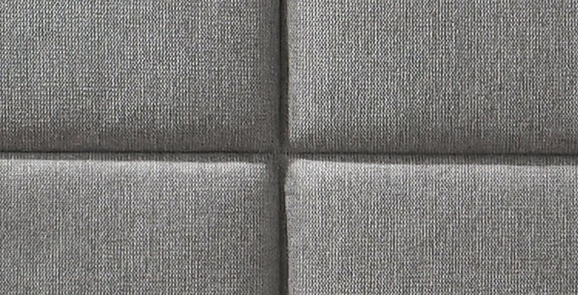 Dvoulůžková postel LEVANTER –⁠ 160x200, látka, šedá