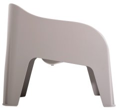 PETRA ARMCHAIR plastové křeslo - šedá
