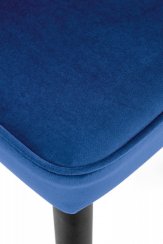 Jedálenská stolička HILLS –⁠ kov/látka, modrá
