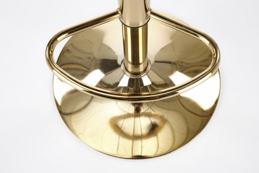 Barová stolička DREY II - kov, látka, zlatá / čierna