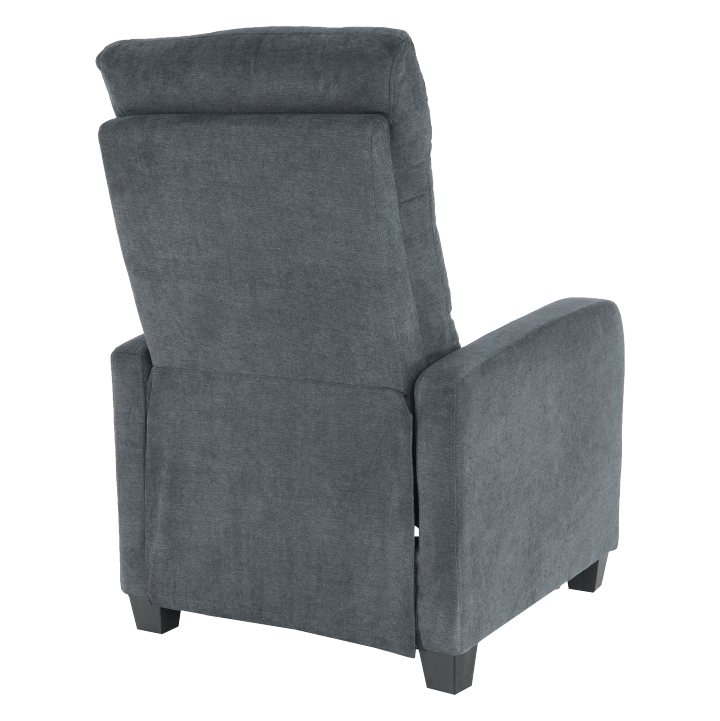 Polohovací relaxační křeslo TURNER — látka, šedá Kondela