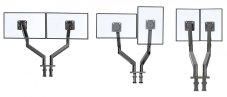 Ergonomický držiak 2 monitorov NB G32