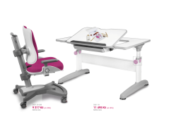 Dětský set MyChamp UNIQ - růžový, set židle + stůl Mayer