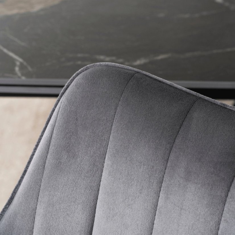 Otočná stolička MUMBAI 2 Šedá Zamat – Elegantný Komfort pre Domov i Kanceláriu